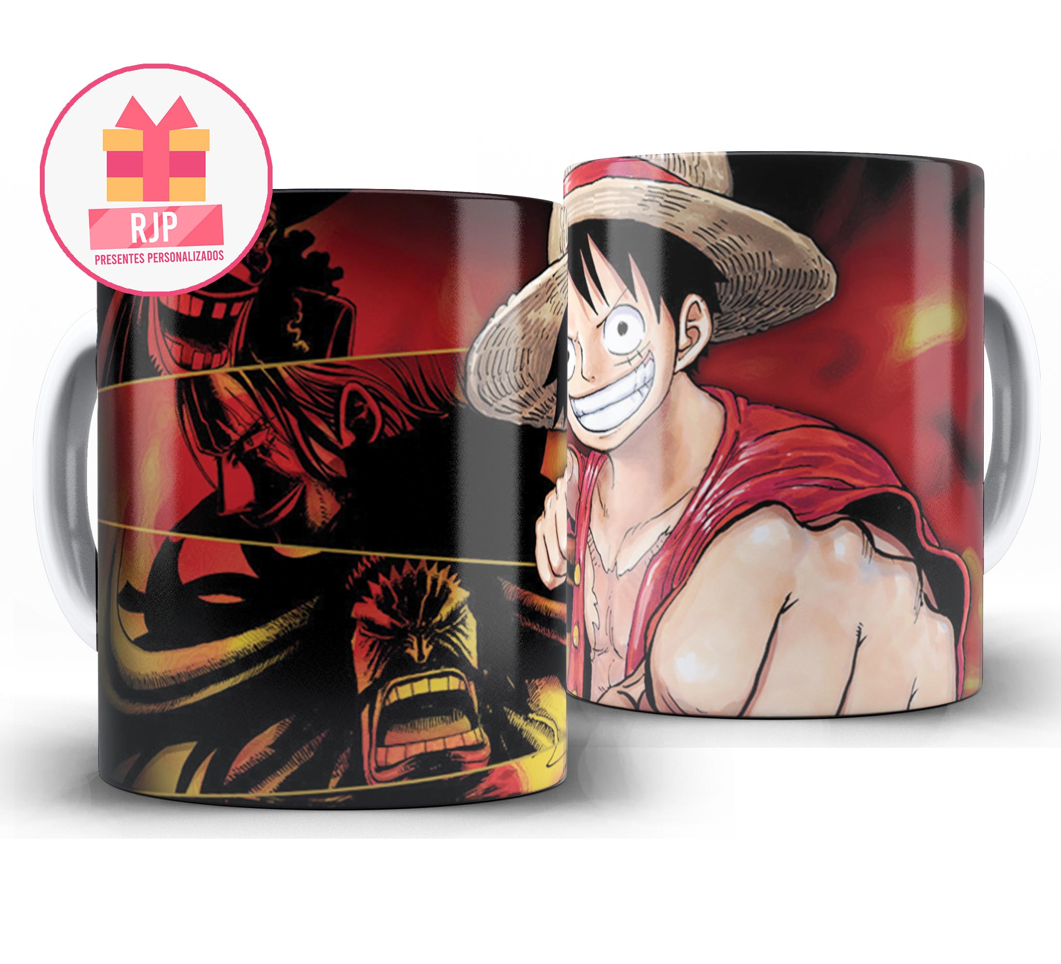 Caneca Anime - One Piece W - Luffy VS Yonkous